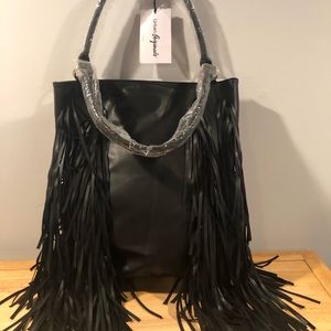 Fringe tote bag